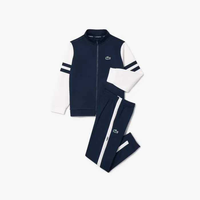 Pants and Shorts Kids Lacoste Kids039 Tennis Sweatsuit Navy Blue White 525