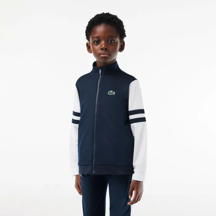Pants and Shorts Kids Lacoste Kids039 Tennis Sweatsuit Navy Blue White 525