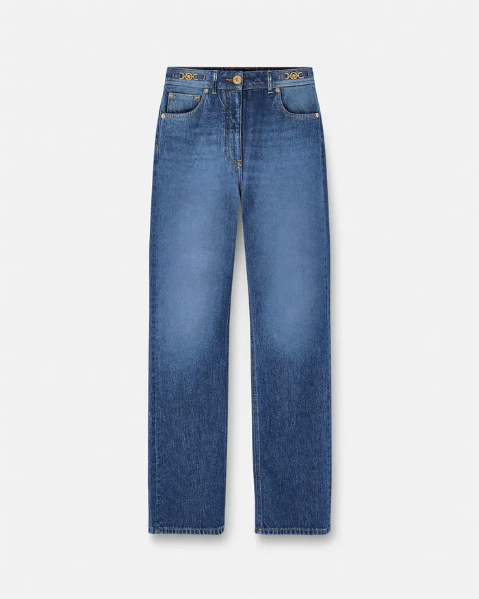 Pants and Shorts Women Versace Medusa 03995 RegularFit Jeans Blue