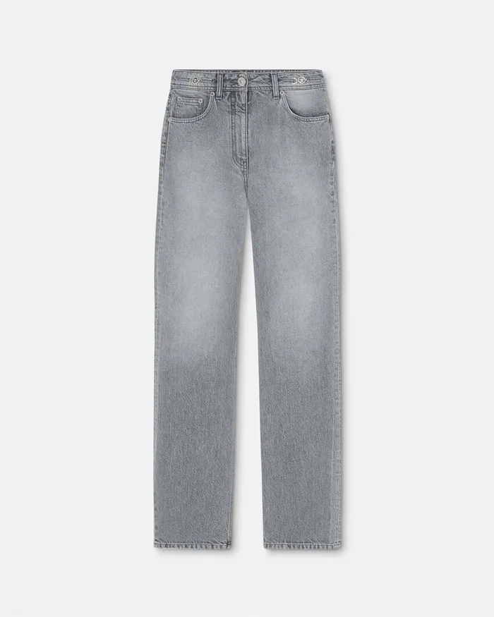 Pants and Shorts Women Versace RegularFit Jeans Gray