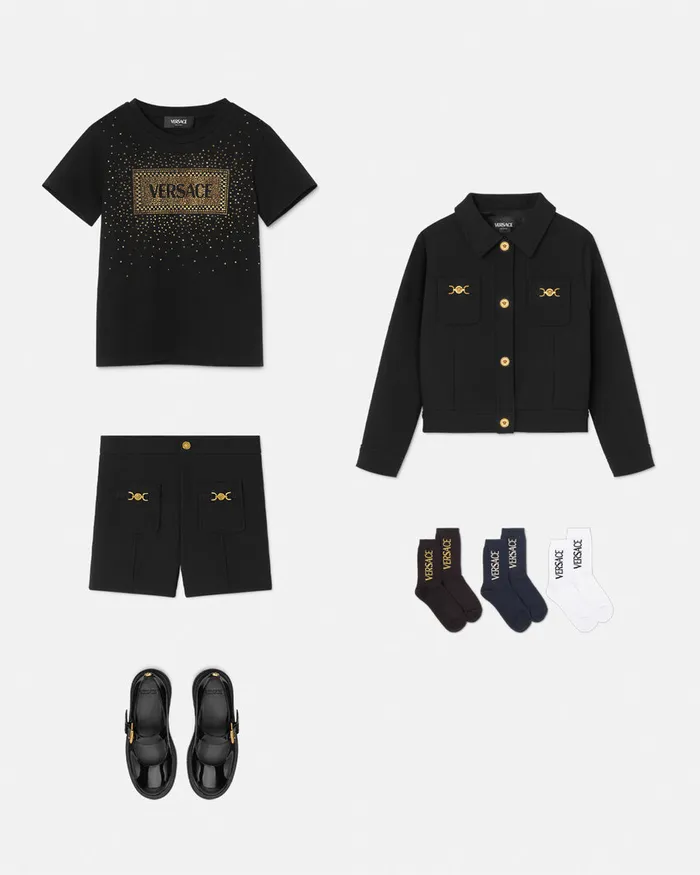 Pants and Skirts Kids Versace Medusa 03995 Shorts Black