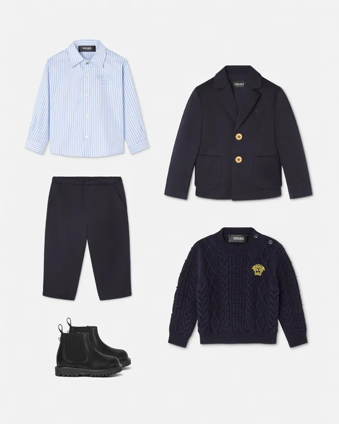 Pants Kids Versace Milano Stamp Baby Pants Blue