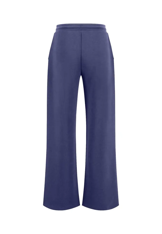 Pants Women FYNCHHATTON Sweatpants With A Wide Cut Blue Purpleblack