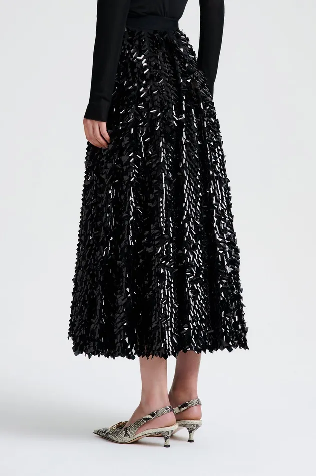 PATENT SEQUIN TULLE SKIRT BLACK Women Skirts Scanlan Theodore
