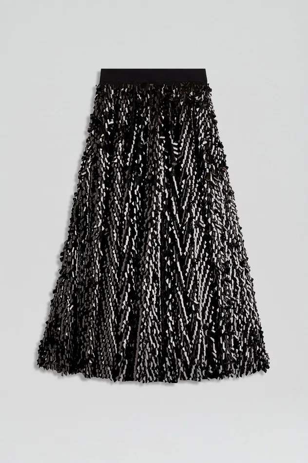 PATENT SEQUIN TULLE SKIRT BLACK Women Skirts Scanlan Theodore