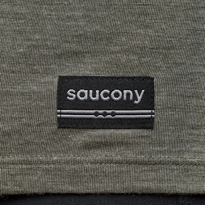 Peregrine Merino Long Sleeve Bough Heather Tops Saucony Men