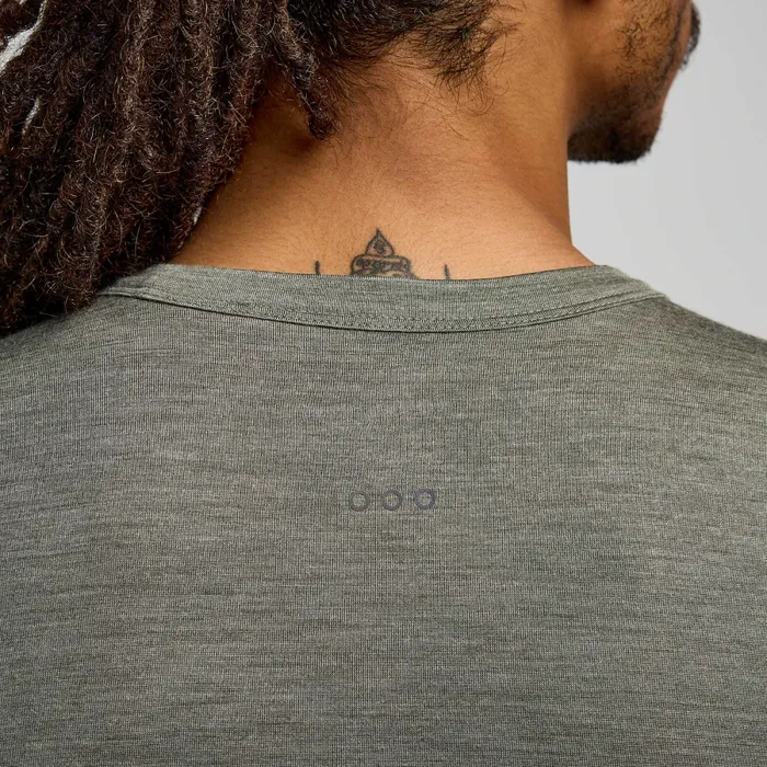 Peregrine Merino Long Sleeve Bough Heather Tops Saucony Men