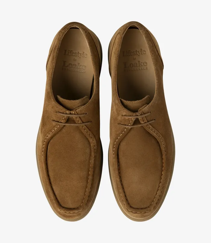 Plain Ties Arezzo Chestnut Brown Suede 8211 Loake Men Plain Ties Arezzo Chestnut Brown Suede 8211 Loake Men