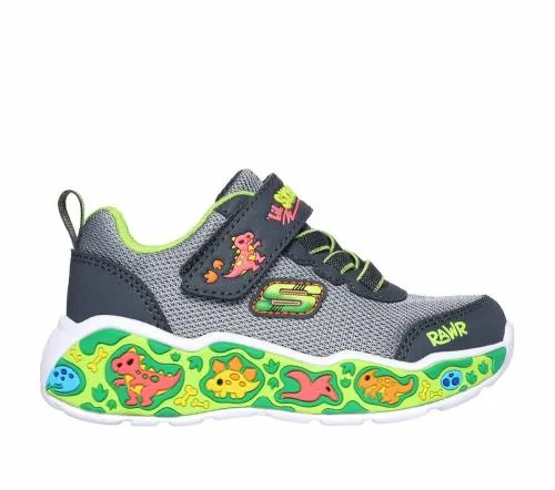 Play Scene Charcoal Lime Kids SKECHERS Toddlers UK Sizes 49