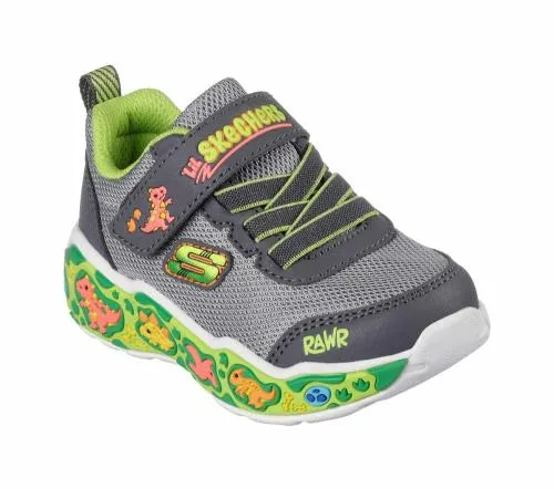 Play Scene Charcoal Lime Kids SKECHERS Toddlers UK Sizes 49
