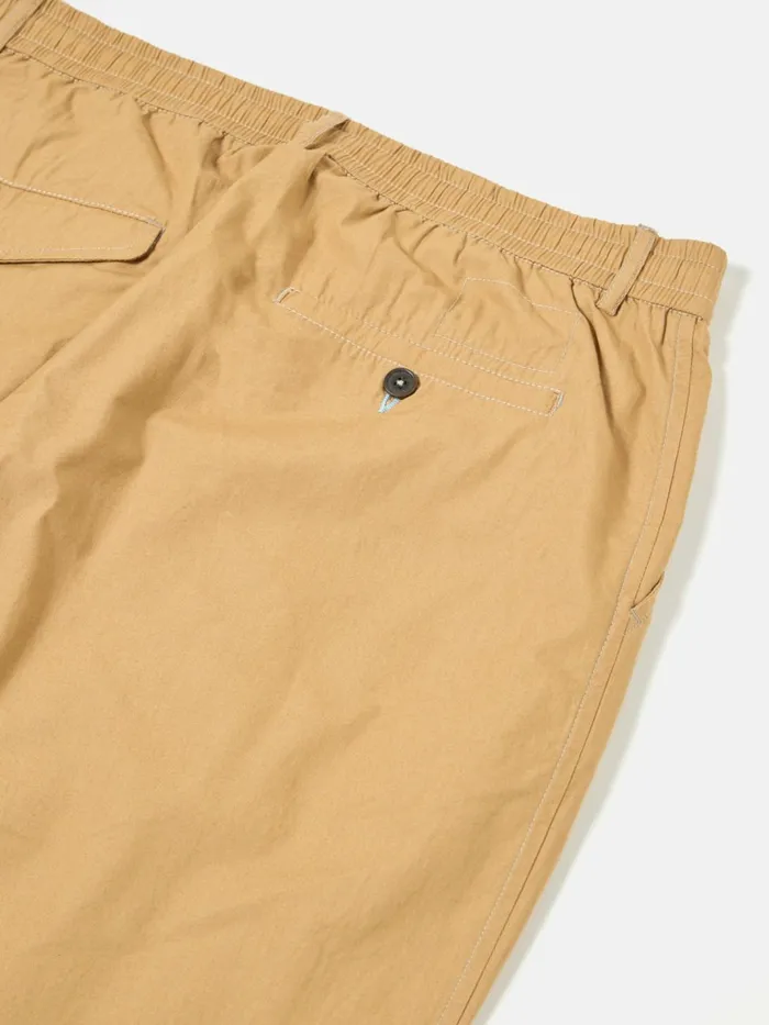 Pleated Track Pant In Sand Broad Cloth Men Universal Works Trousers