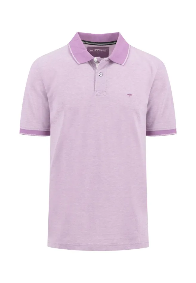 Polo Shirt Men FYNCHHATTON Polo Shirt In Twotone Optics Summer Breezeleaf Greencrystal Bluenavydusty Lavenderpapayacool Gray