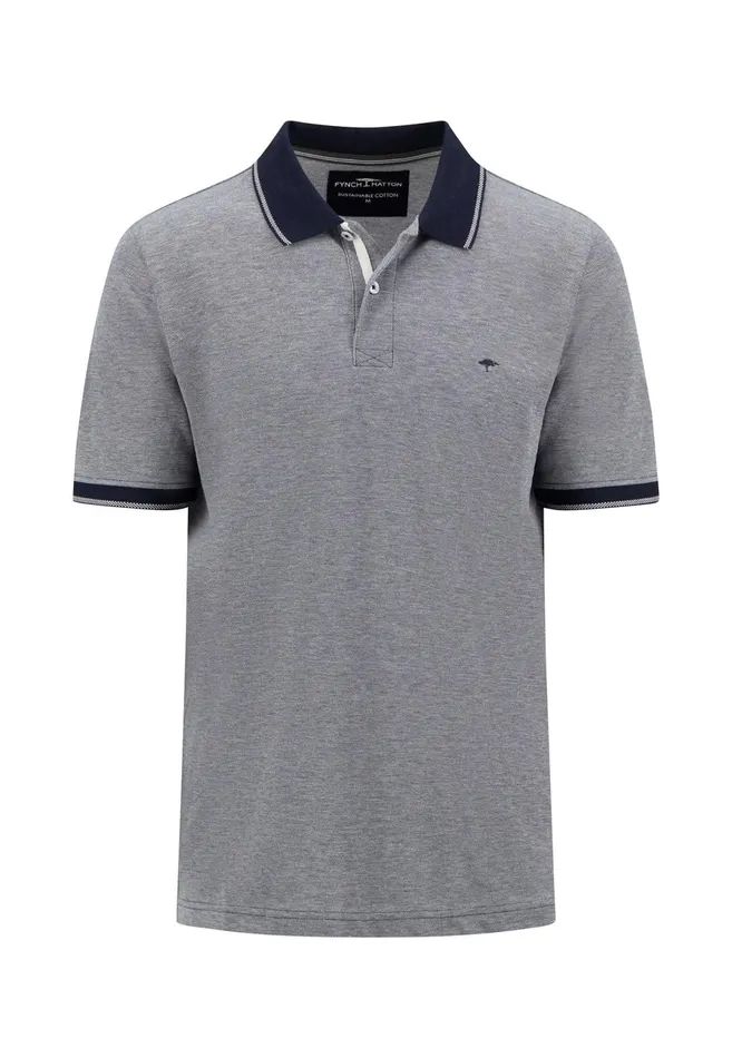 Polo Shirt Men FYNCHHATTON Polo Shirt In Twotone Optics Summer Breezeleaf Greencrystal Bluenavydusty Lavenderpapayacool Gray