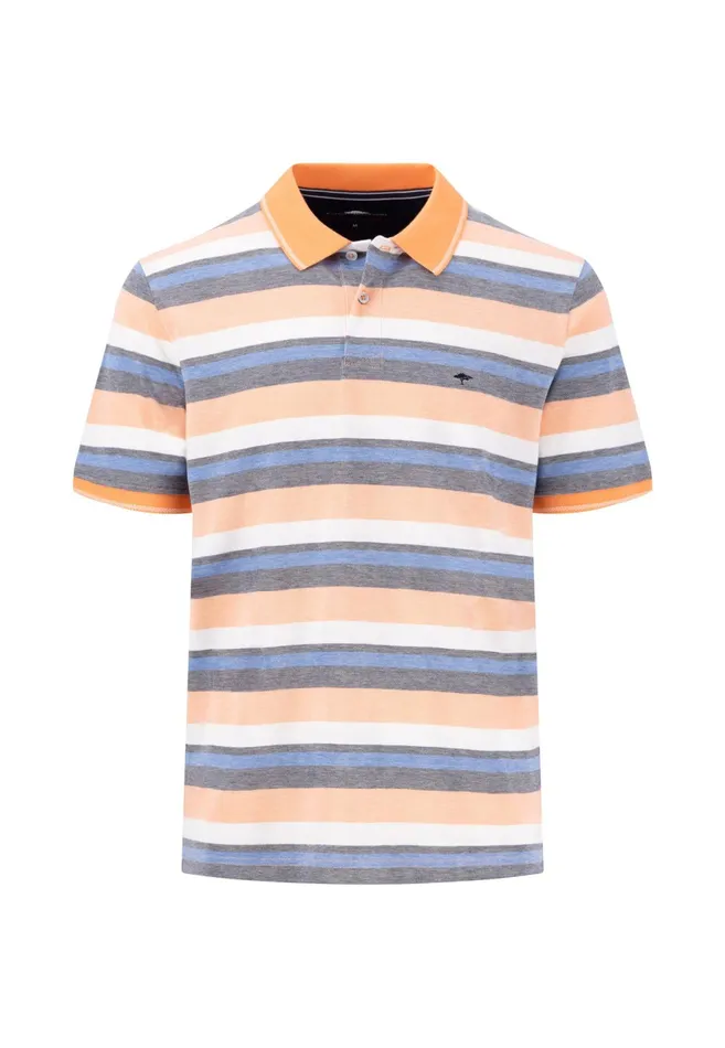 Polo Shirt Men FYNCHHATTON Striped Polo Shirt Casualfit Sunny Orangesummer Breezeturf Green Polo Shirt Men FYNCHHATTON Striped Polo Shirt Casualfit Sunny Orangesummer Breezeturf Green