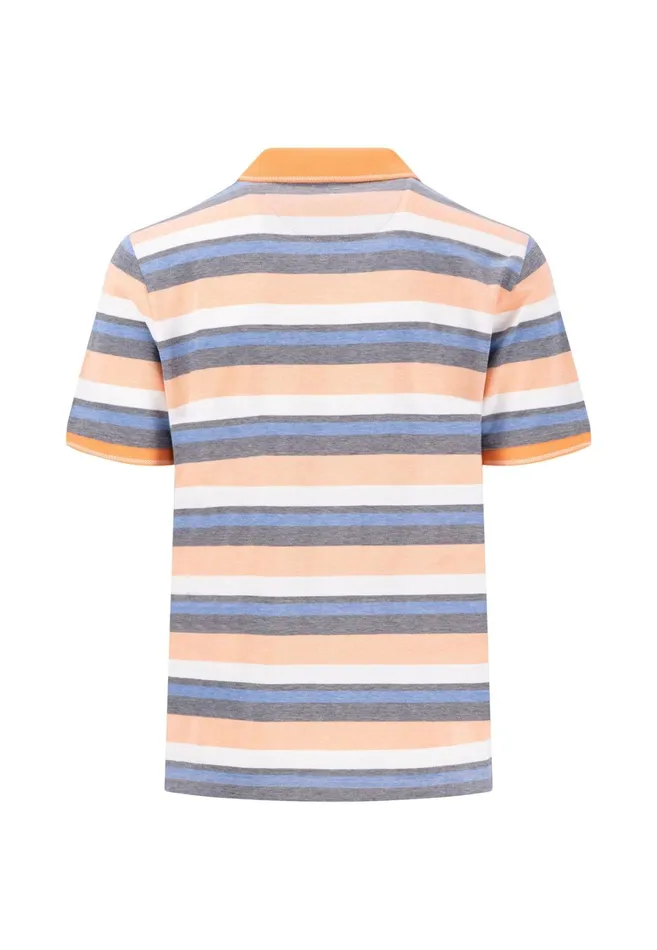 Polo Shirt Men FYNCHHATTON Striped Polo Shirt Casualfit Sunny Orangesummer Breezeturf Green