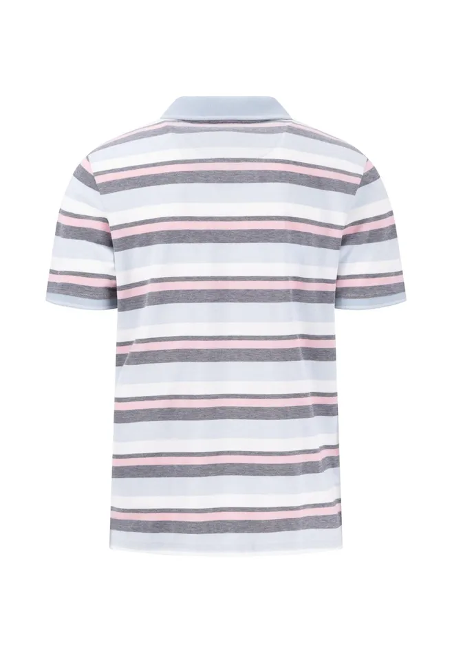 Polo Shirt Men FYNCHHATTON Striped Polo Shirt Casualfit Sunny Orangesummer Breezeturf Green