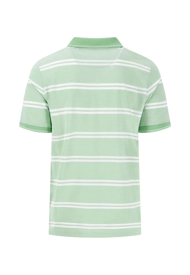 Polo Shirt Men FYNCHHATTON Striped Polo Shirt Made Of Cotton Sunny Orangepeesummer Breezestrong Bluenavyturf Green