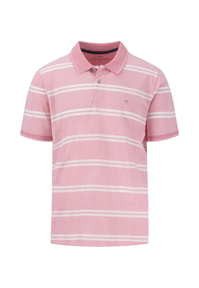 Polo Shirt Men FYNCHHATTON Striped Polo Shirt Made Of Cotton Sunny Orangepeesummer Breezestrong Bluenavyturf Green