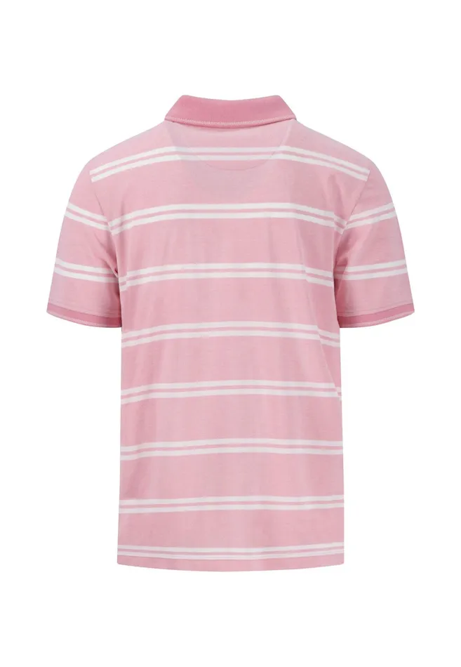 Polo Shirt Men FYNCHHATTON Striped Polo Shirt Made Of Cotton Sunny Orangepeesummer Breezestrong Bluenavyturf Green