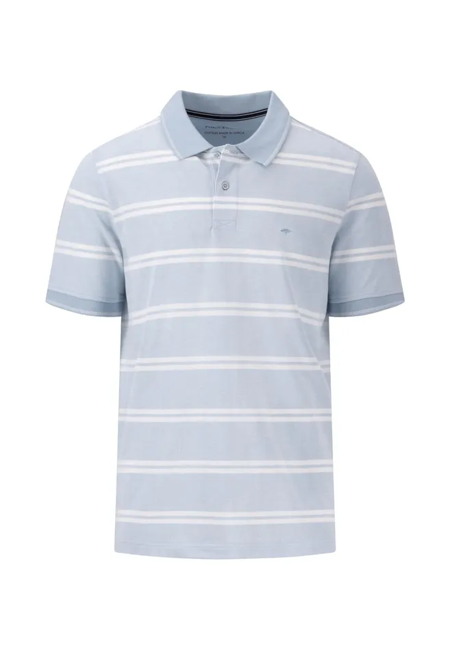 Polo Shirt Men FYNCHHATTON Striped Polo Shirt Made Of Cotton Sunny Orangepeesummer Breezestrong Bluenavyturf Green