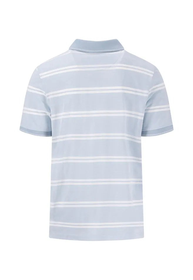 Polo Shirt Men FYNCHHATTON Striped Polo Shirt Made Of Cotton Sunny Orangepeesummer Breezestrong Bluenavyturf Green