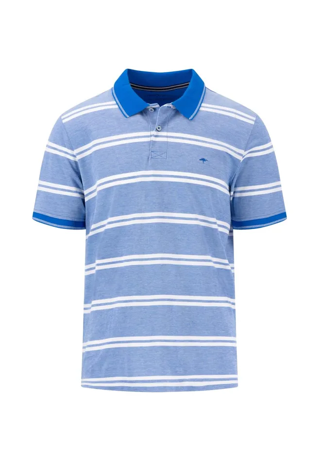 Polo Shirt Men FYNCHHATTON Striped Polo Shirt Made Of Cotton Sunny Orangepeesummer Breezestrong Bluenavyturf Green
