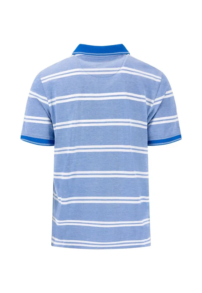 Polo Shirt Men FYNCHHATTON Striped Polo Shirt Made Of Cotton Sunny Orangepeesummer Breezestrong Bluenavyturf Green