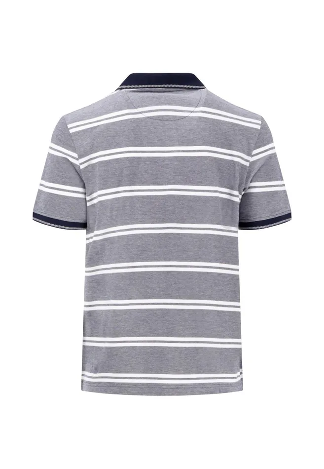 Polo Shirt Men FYNCHHATTON Striped Polo Shirt Made Of Cotton Sunny Orangepeesummer Breezestrong Bluenavyturf Green