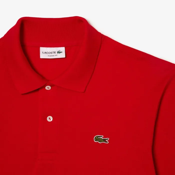 Polos Men Lacoste Men039s Long Sleeve Cotton Polo Red 240