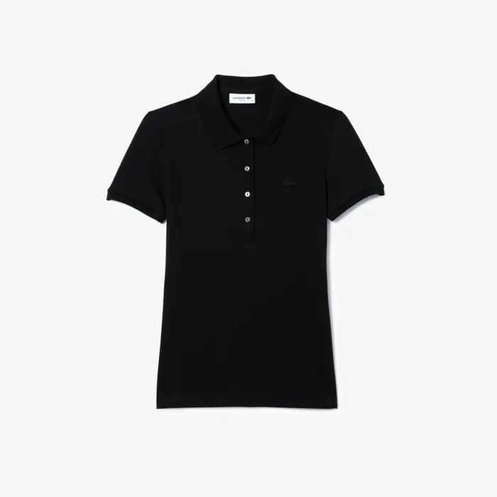 Polos Women Lacoste Women039s L12D Slim Fit Stretch Mini Piqu Polo Black 031