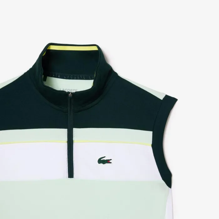Polos Women Lacoste Women039s Ripstop Piqu UltraDry Tennis Polo Green White Pi5