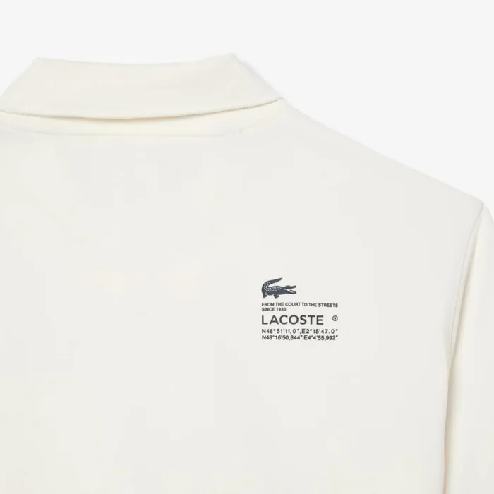 Polos Women Lacoste Womens Long Sleeve ZipUp Polo Bodysuit White 70v