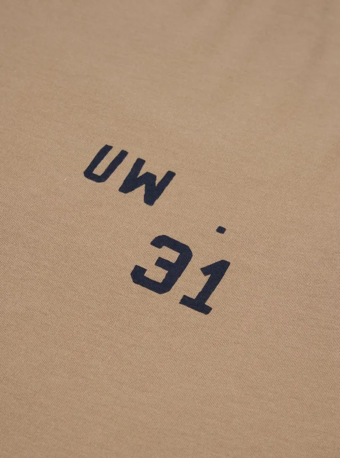 Print Tee In Sand Single Jersey UW31 Men Universal Works Tees