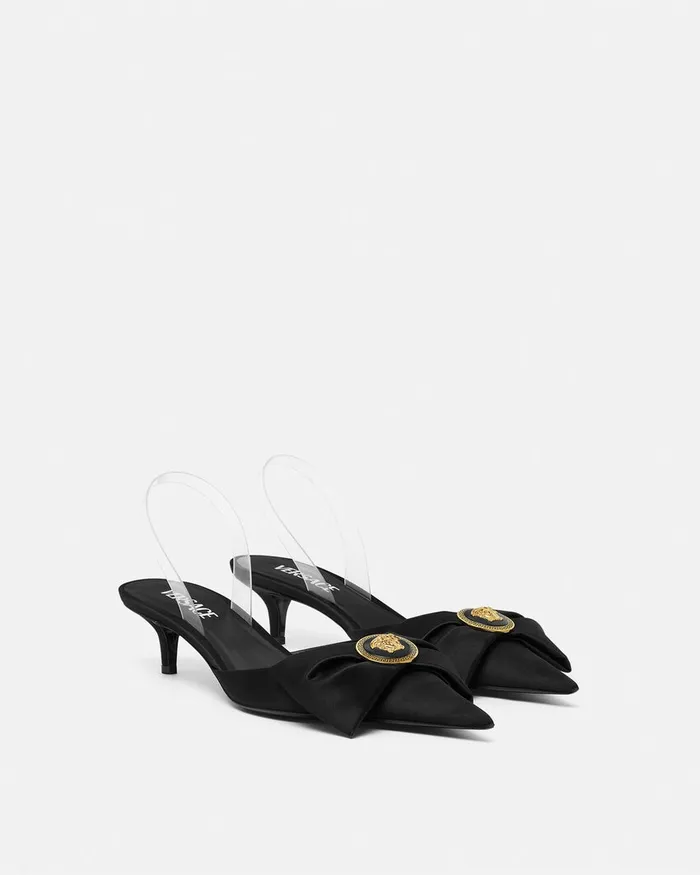 Pumps and Slingbacks Women Versace Alia Slingback Pumps 45 Mm Blackgold