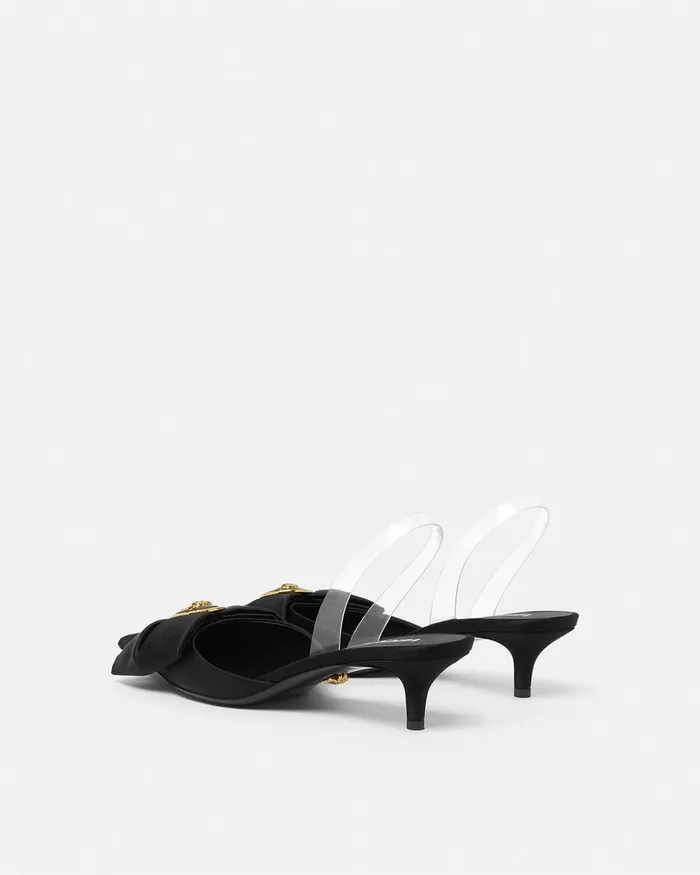 Pumps and Slingbacks Women Versace Alia Slingback Pumps 45 Mm Blackgold