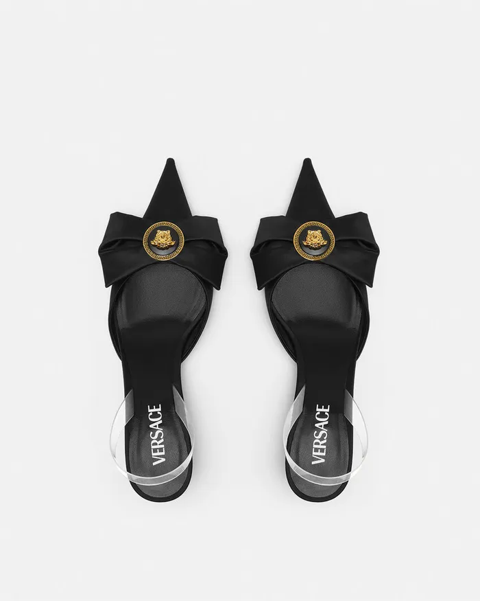 Pumps and Slingbacks Women Versace Alia Slingback Pumps 45 Mm Blackgold