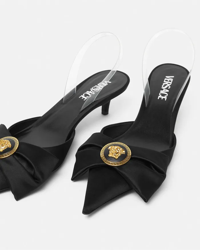 Pumps and Slingbacks Women Versace Alia Slingback Pumps 45 Mm Blackgold