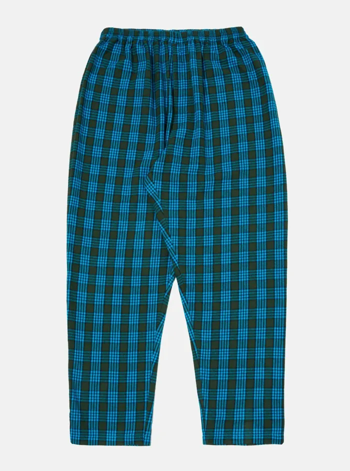 Pyjama Pant In Blue Brushed Check Men Universal Works Nightwear