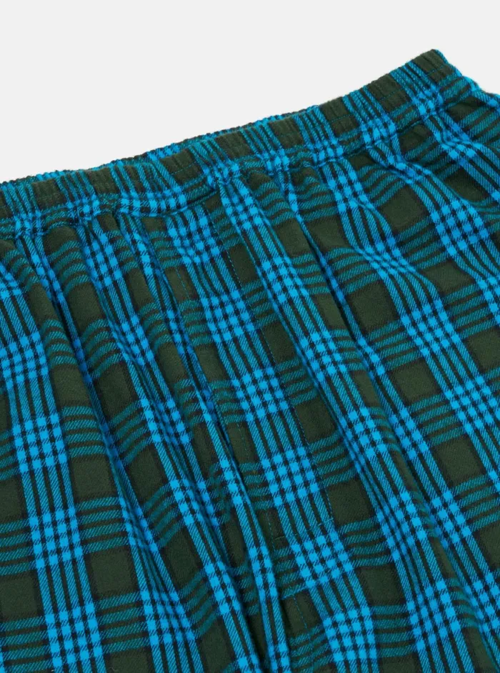 Pyjama Pant In Blue Brushed Check Men Universal Works Nightwear