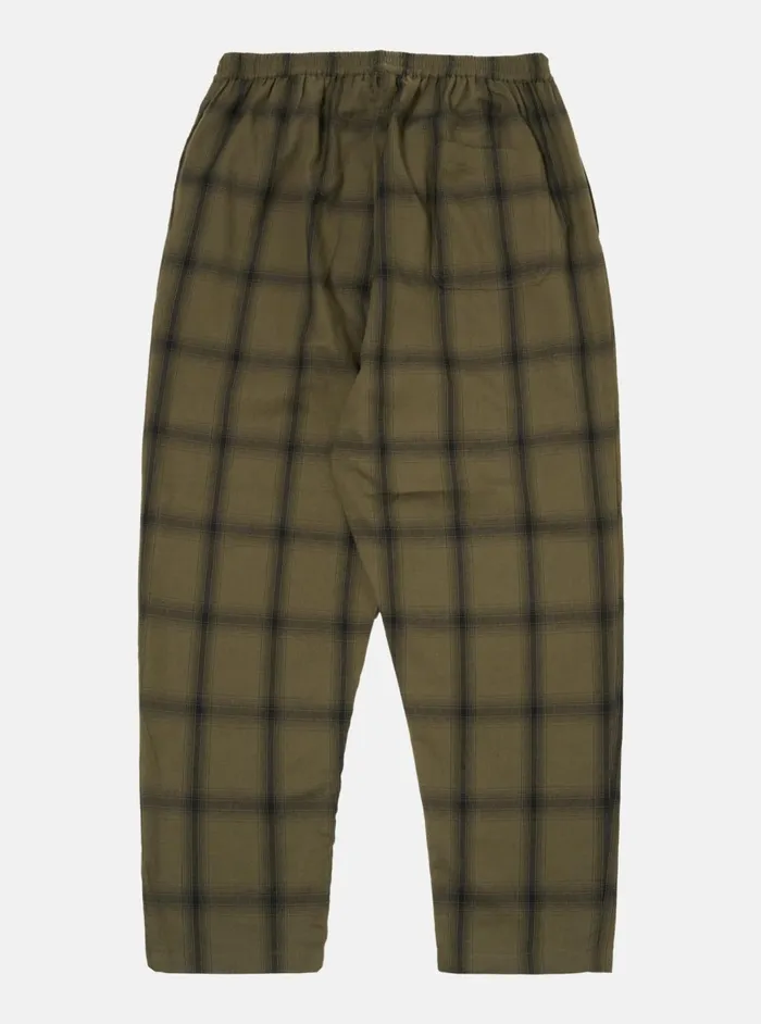 Pyjama Pant In Olive Shadow Check Men Universal Works Nightwear