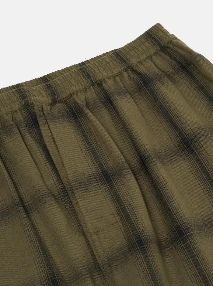 Pyjama Pant In Olive Shadow Check Men Universal Works Nightwear