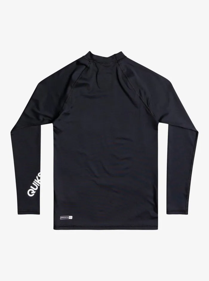Quiksilver 816 All Time Long Sleeve UPF 50 Rashguard Black Boys Rashguards Quiksilver 816 All Time Long Sleeve UPF 50 Rashguard Black Boys Rashguards