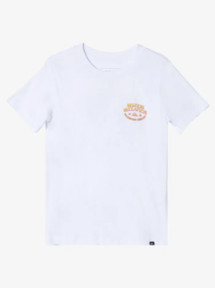 Quiksilver 816 Backside Snap TShirt White Boys Tees