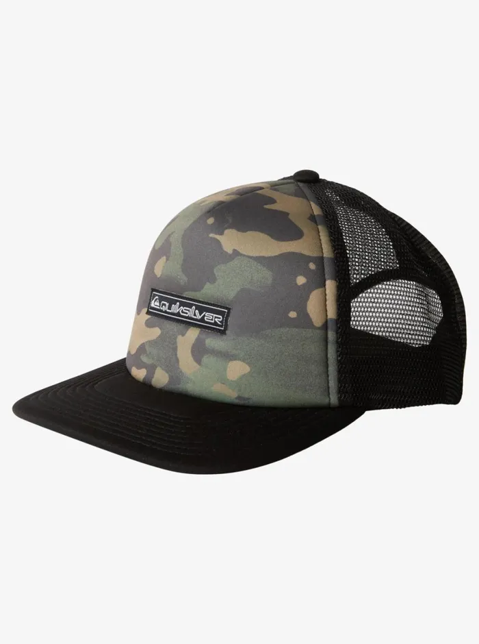 Quiksilver 816 Emu Coop Trucker Hat Camo Boys Hats