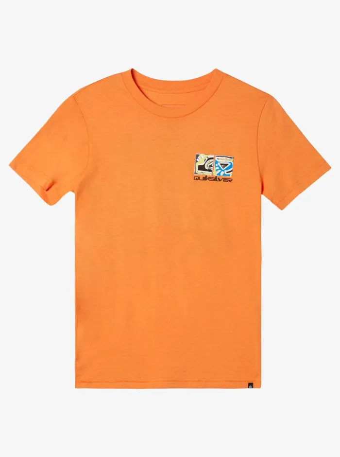 Quiksilver 816 Free Zone TShirt Celosia Orange Boys Tees