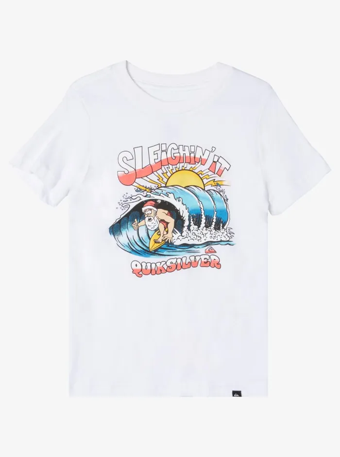 Quiksilver 816 Sleighin It TShirt White Boys Tees
