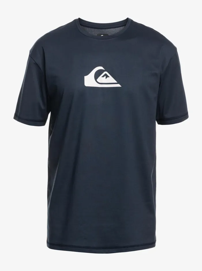 Quiksilver 816 Solid Streak Short Sleeve UPF 50 Surf TShirt Navy Blazer Boys Rashguards Quiksilver 816 Solid Streak Short Sleeve UPF 50 Surf TShirt Navy Blazer Boys Rashguards