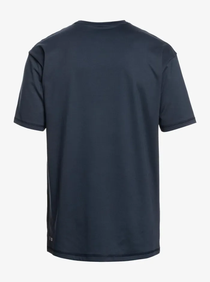 Quiksilver 816 Solid Streak Short Sleeve UPF 50 Surf TShirt Navy Blazer Boys Rashguards
