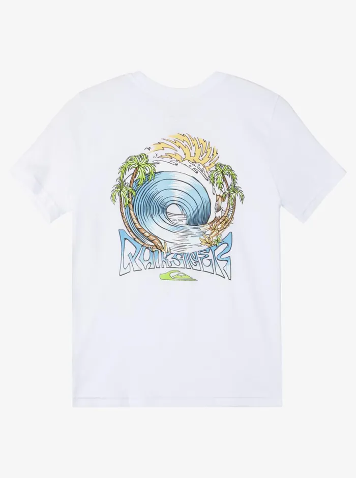Quiksilver 816 Spin Cycle TShirt White Boys Tees Quiksilver 816 Spin Cycle TShirt White Boys Tees