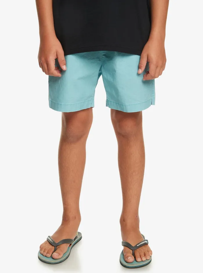 Quiksilver 816 Taxer 15034 Elastic Waist Shorts Cameo Blue Boys Shorts Quiksilver 816 Taxer 15034 Elastic Waist Shorts Cameo Blue Boys Shorts